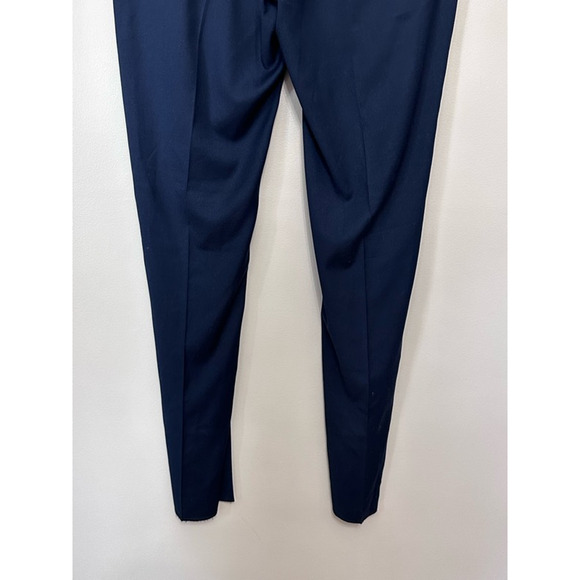 Soul Of London Mens Dress Pants Blue Stretch Flat Front Zip 39 Unfinished New - Picture 3 of 8